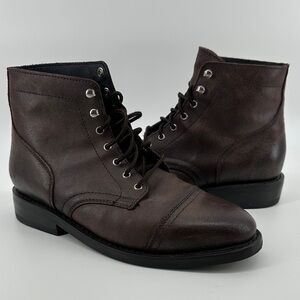Thursday Boot Company Captain Cap Toe Dark Brown Boots Men's sz 9